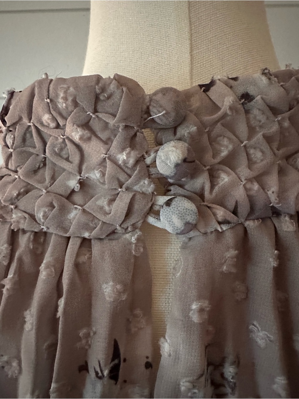 bishop + young Taupe Floral Pleated Halter Top - Picture 4 of 5